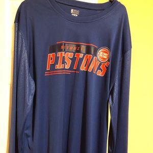 Detroit Pistons Mens Large Long Sleeve Dri-Fit